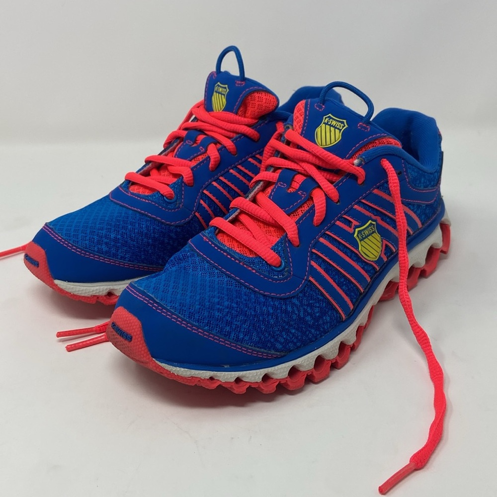 K SWISS AoSTA II WOMANS SIZE 7 E14-097 RUNNING SHOE BLUE/PINK MESH LIGHTWEIGHT - Picture 3 of 16